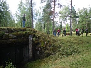 Överstelöjtnant Sven-Åke Modin invigningstalade vid Fortets Dag 2009 från taket