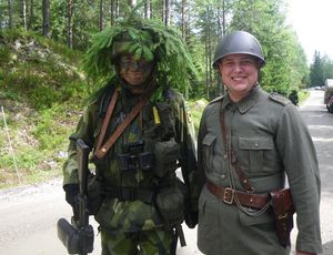 Moderna hemvärnsmän agerade "fiende" under skrigsspelet