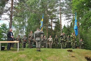 Avlämning till skansens befälhavare "Major Andersson"